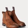 Braune Chelsea-Stiefel aus Wildleder von Ralph Lauren für Herren Braune Chelsea-Stiefel aus Wildleder von Ralph Lauren für Herren