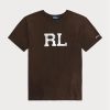Braune Damen Ralph Lauren Rl Logo Jersey T Shirts Braune Damen Ralph Lauren Rl Logo Jersey T Shirts