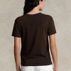 Braune Damen Ralph Lauren Rl Logo Jersey T Shirts Braune Damen Ralph Lauren Rl Logo Jersey T Shirts