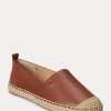Braune Damenschuhe von Ralph Lauren Cameryn IV aus getrommeltem Leder