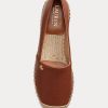 Braune Damenschuhe von Ralph Lauren Cameryn IV aus getrommeltem Leder