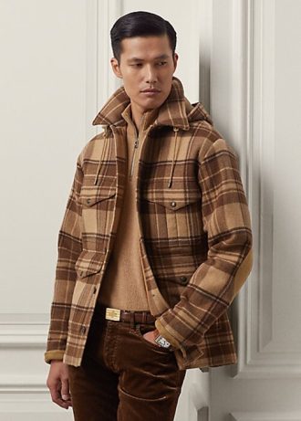 Braune Herren Ralph Lauren Nichols Plaid Wool Thicket Jacken
