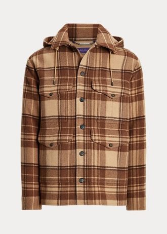 Braune Herren Ralph Lauren Nichols Plaid Wool Thicket Jacken