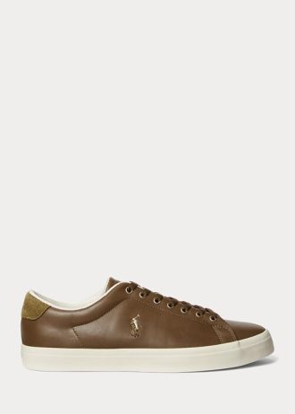 Braune Herren-Sneakers „Longwood“ von Ralph Lauren aus Leder