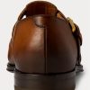 Braune Herrenschuhe im Fischerstil von Ralph Lauren aus brüniertem Kalbsleder Braune Herrenschuhe im Fischerstil von Ralph Lauren aus brüniertem Kalbsleder