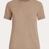 Braune Kurzarmpullover aus Kaschmirjersey von Ralph Lauren für Damen Braune Kurzarmpullover aus Kaschmirjersey von Ralph Lauren für Damen