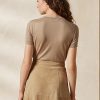 Braune Kurzarmpullover aus Kaschmirjersey von Ralph Lauren für Damen Braune Kurzarmpullover aus Kaschmirjersey von Ralph Lauren für Damen