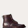 Braune Lederstiefel von Ralph Lauren für Herren