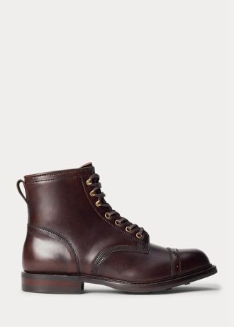 Braune Lederstiefel von Ralph Lauren für Herren