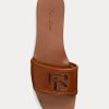 Braune Ralph Lauren Andela Sandalen aus brüniertem Kalbsleder für Damen Braune Ralph Lauren Andela Sandalen aus brüniertem Kalbsleder für Damen