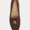 Braune Ralph Lauren Barnsbury Wildleder-Loafer für Damen Braune Ralph Lauren Barnsbury Wildleder-Loafer für Damen