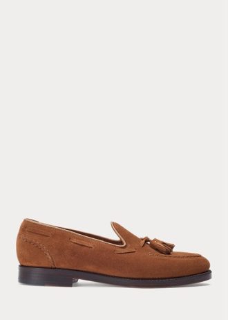 Braune Ralph Lauren Booth Wildleder-Loafer für Herren
