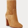 Braune Ralph Lauren Brindley Wildlederstiefel für Damen Braune Ralph Lauren Brindley Wildlederstiefel für Damen