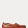Braune Ralph Lauren Briony Driver-Loafer aus Leder für Damen Braune Ralph Lauren Briony Driver-Loafer aus Leder für Damen