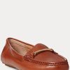 Braune Ralph Lauren Briony Driver-Loafer aus Leder für Damen Braune Ralph Lauren Briony Driver-Loafer aus Leder für Damen