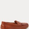 Braune Ralph Lauren Briony Driver-Loafer aus Leder für Damen Braune Ralph Lauren Briony Driver-Loafer aus Leder für Damen