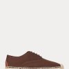 Braune Ralph Lauren Canvas-Espadrilles zum Schnüren für Damen Braune Ralph Lauren Canvas-Espadrilles zum Schnüren für Damen