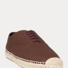 Braune Ralph Lauren Canvas-Espadrilles zum Schnüren für Damen Braune Ralph Lauren Canvas-Espadrilles zum Schnüren für Damen