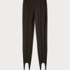 Braune Ralph Lauren Damen-Leggings mit seitlichem Reißverschluss und Steg Braune Ralph Lauren Damen-Leggings mit seitlichem Reißverschluss und Steg