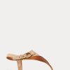 Braune Ralph Lauren Delancie Welington Sandalen aus Kalbswildleder für Damen Braune Ralph Lauren Delancie Welington Sandalen aus Kalbswildleder für Damen