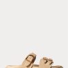 Braune Ralph Lauren Ezra Sandalen aus Kalbsleder und Wildleder für Damen Braune Ralph Lauren Ezra Sandalen aus Kalbsleder und Wildleder für Damen