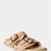 Braune Ralph Lauren Ezra Sandalen aus Kalbsleder und Wildleder für Damen Braune Ralph Lauren Ezra Sandalen aus Kalbsleder und Wildleder für Damen
