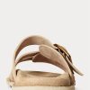 Braune Ralph Lauren Ezra Sandalen aus Kalbsleder und Wildleder für Damen Braune Ralph Lauren Ezra Sandalen aus Kalbsleder und Wildleder für Damen