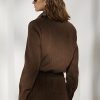 Braune Ralph Lauren Hugh Jacken aus Lammwildleder und Fischgrätenmuster für Damen Braune Ralph Lauren Hugh Jacken aus Lammwildleder und Fischgrätenmuster für Damen