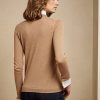 Braune Ralph Lauren Kaschmirpullover mit Kragen für Damen Braune Ralph Lauren Kaschmirpullover mit Kragen für Damen