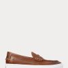 Braune Ralph Lauren Keaton Pennyloafer aus Leder für Herren Braune Ralph Lauren Keaton Pennyloafer aus Leder für Herren