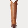Braune Ralph Lauren Kiera Cowboystiefel aus Leder für Damen Braune Ralph Lauren Kiera Cowboystiefel aus Leder für Damen