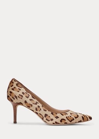 Braune Ralph Lauren Lanette Haircalf Heels für Damen