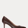 Braune Ralph Lauren Lanette Heels aus brüniertem Leder für Damen