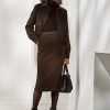 Braune Ralph Lauren Mychele Wollröcke mit Fischgrätenmuster für Damen Braune Ralph Lauren Mychele Wollröcke mit Fischgrätenmuster für Damen
