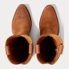 Braune Ralph Lauren Plainview Cowboystiefel aus Wildleder für Herren