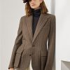 Braune Ralph Lauren Preston Fischgrätenjacken für Damen Braune Ralph Lauren Preston Fischgrätenjacken für Damen
