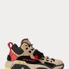 Braune Ralph Lauren PS100 High-Top-Sneaker für Herren