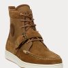 Braune Ralph Lauren Ranger Sneakers aus Nubukleder und Canvas für Herren Braune Ralph Lauren Ranger Sneakers aus Nubukleder und Canvas für Herren
