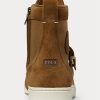 Braune Ralph Lauren Ranger Sneakers aus Nubukleder und Canvas für Herren Braune Ralph Lauren Ranger Sneakers aus Nubukleder und Canvas für Herren