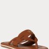 Braune Ralph Lauren Rosalind Hausschuhe für Damen
