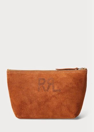Braune Ralph Lauren Roughout Wildleder-Tragetaschen für Herren