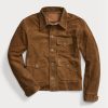 Braune Ralph Lauren Roughout Wildlederjacken für Herren