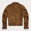 Braune Ralph Lauren Roughout Wildlederjacken für Herren