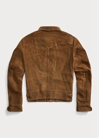 Braune Ralph Lauren Roughout Wildlederjacken für Herren
