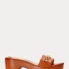 Braune Ralph Lauren Roxanne Sandalen aus Nappaleder für Damen Braune Ralph Lauren Roxanne Sandalen aus Nappaleder für Damen
