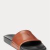 Braune Ralph Lauren Signature-Hausschuhe aus Ponyleder für Herren Braune Ralph Lauren Signature-Hausschuhe aus Ponyleder für Herren