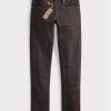 Braune Ralph Lauren Slim Narrow Fit Jeans mit schwarzem Resin Rinse für Herren Braune Ralph Lauren Slim Narrow Fit Jeans mit schwarzem Resin Rinse für Herren