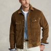 Braune Ralph Lauren Stretch Cord Trucker Jacken für Herren Braune Ralph Lauren Stretch Cord Trucker Jacken für Herren