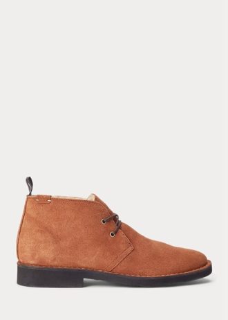Braune Ralph Lauren Talan Chukka-Stiefel aus Wildleder für Herren