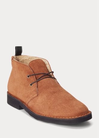 Braune Ralph Lauren Talan Chukka-Stiefel aus Wildleder für Herren